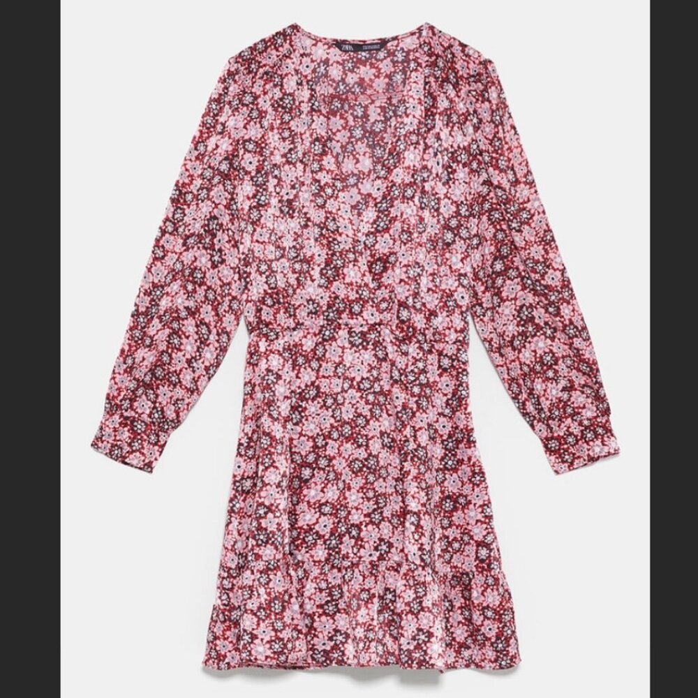 Zara Pink Floral Mini Dress